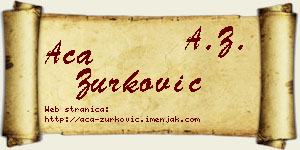 Aca Zurković vizit kartica